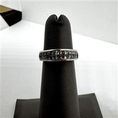 14K 585 White Gold 6.8G 0.26ctw Diamond Cluster Ring Size: 3.5!
